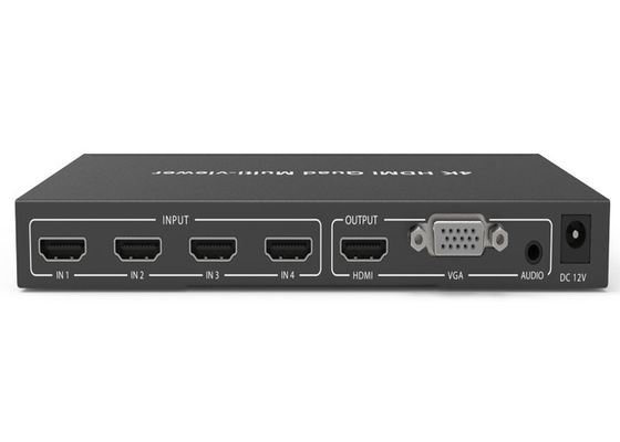 4 x HDMIの入力および1 x HDMIの出力との黒いHDCP 1.4 4K 4×1のクォードHDMI Multiviewer