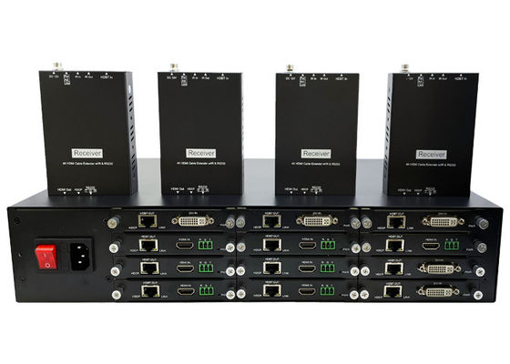 12X Hdmiの入力およびHDBaseTの出力が付いているCat5エクステンダー上の4k HDMI
