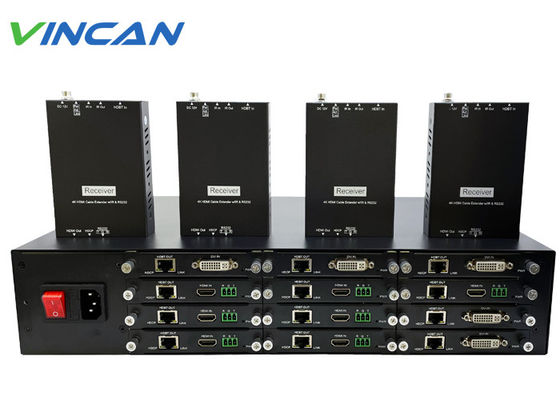 UHD 1080p 1x12 HDMI HDBaseTのエクステンダー/ディバイダー+受信機195ft