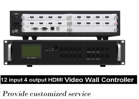RJ45からの4の多フォーマット2x2 HDMIのビデオ壁のコントローラーLCD 12