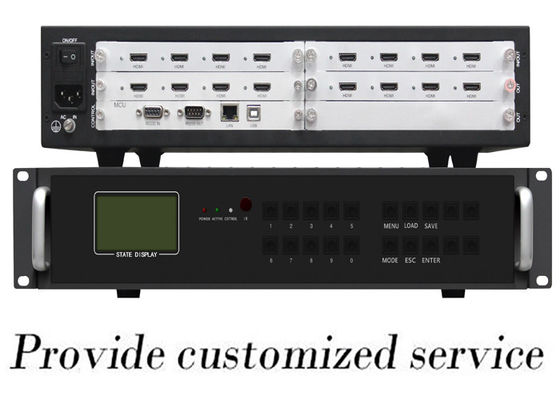 8 8で4k HDMI LCDのビデオ壁のコントローラー3x3 1x2 1x3 2x1 3x1 2x2を汚損しなさい