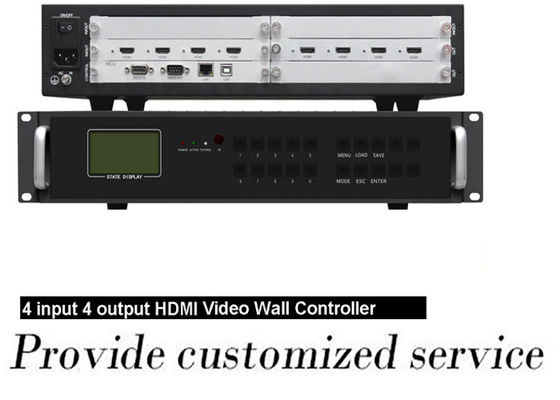 4K 9つのスクリーンのためのビデオ壁のコントローラー2x2 RJ45の女性の港からの4のHDMI 4