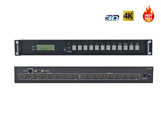 8の8x8 4Kx2k 30Hz 3D IR 1080P HDMI 1.4のマトリックスのスイッチャ8