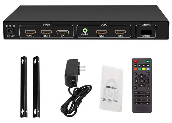 4K 60Hz HDMI 2.0 入力から 4x1080p 出力 ビデオ ウォール スプリッター RS232