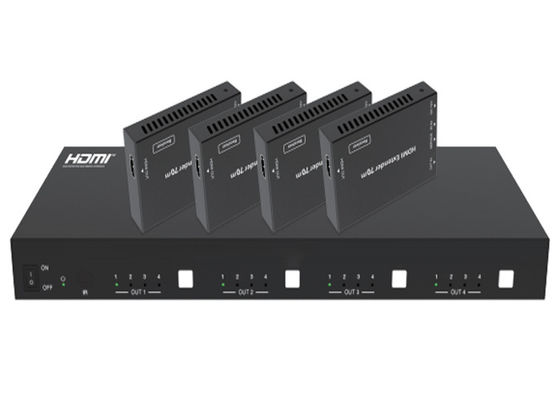 70m Ir Hdbaset マトリックス 18gbps 4x4 Hdmi2.0 イーサネット・エディッドをサポート