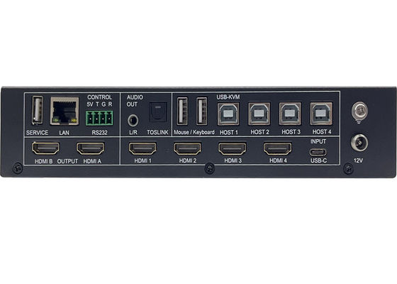 5x入力と2x出力 マルチビューとKVM制御のシームレスUHDビデオスイッチ