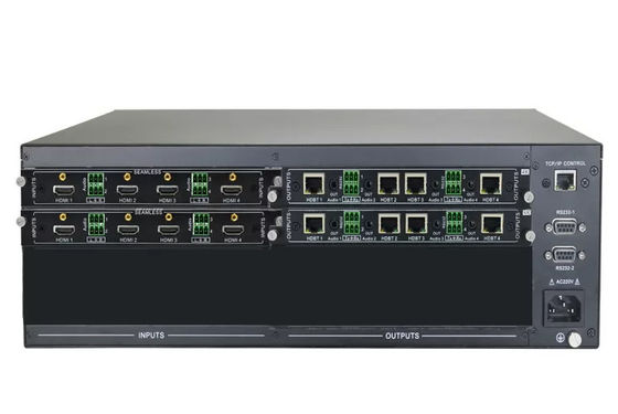 8 x 8 HDMI HDBaseT マトリックス 8 pcs 70 メートルの受信機 DVI とコンポーネント出力