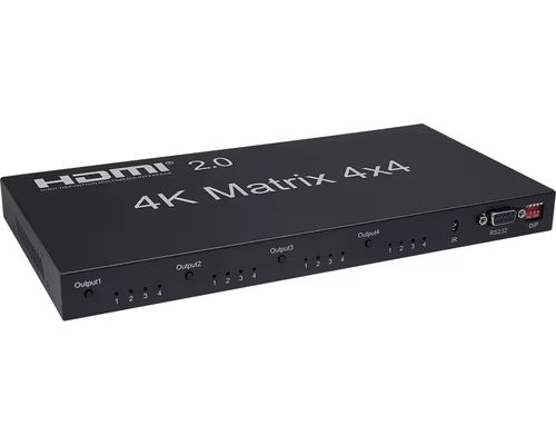 EDID サポート 70 メートル IR HDBaseT 4X4 HDMI マトリックス スイッチ