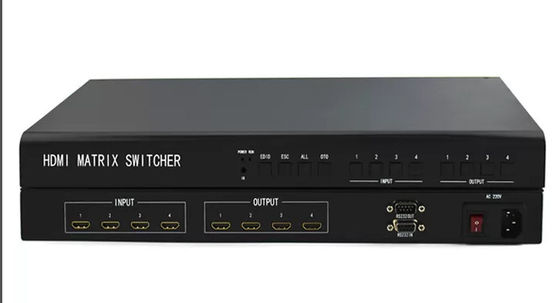 出力 18Gbps 4 X 4 HDMI マトリックススイッチ 4Kx2k 60Hz までの出力解像度