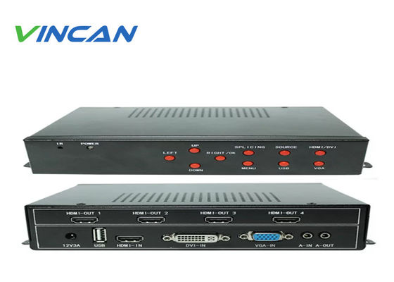 RS232 LAN IRリモートコントロールLCDビデオウォールコントローラー、HDMI DVI出力および2x2 2x3 3x2 4x1 4x2 3x3ウォールモード