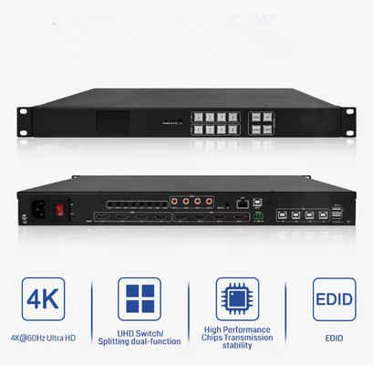 EDID サポート 18Gbps 4 x 4 HDMI マトリックス スイッチー カスタマイズ ビデオ ディスプレイ
