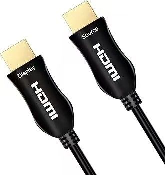 スリムデザインHDMI光ファイバーケーブル 4K/8K互換性 信号損失ゼロ