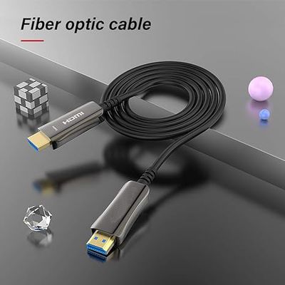 4K HDR ドルビービジョン HDMI ファイバーオプティックケーブル, 100m アクティブ オプティック HDMI ケーブル Ultra HD 解像度