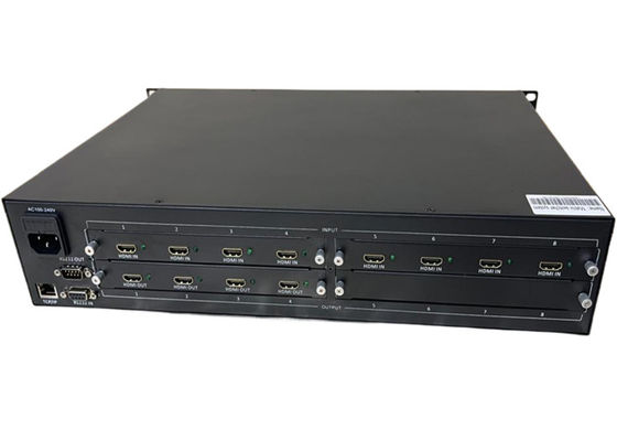 電源AC 100-240V IR リモコン付きのラック式ビデオマトリックススイッチ