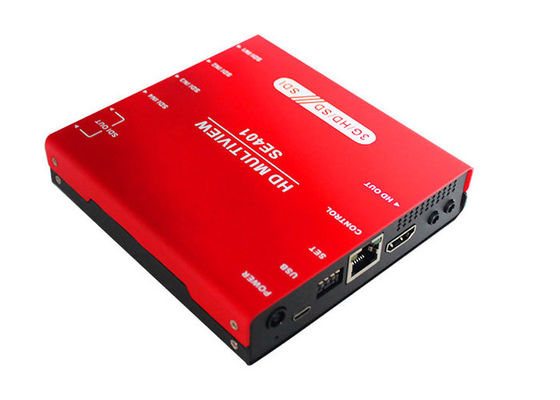 3G/HD/SD-SDI クワッドマルチビューヤーとオーディオメーターディスプレイのスイッチ