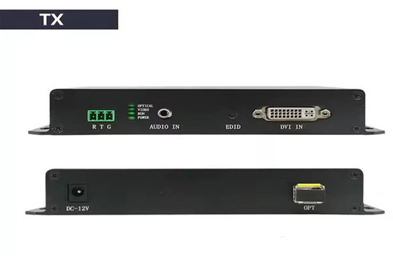 20kmのDVIファイバー拡張子 1080p@60Hz HDMI 1.3&3.5mmオーディオサポート