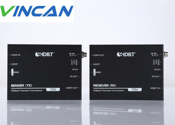 HDbaset HDMI エクステンダー 単体 70m CAT6 付き IR サポート POC RS232 4k 60hz