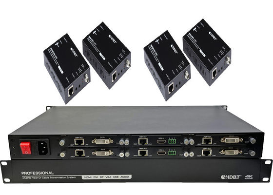 4K HDMI HDBaseT 送信機と受信機 POC パワー付き 6 ポート拡張器