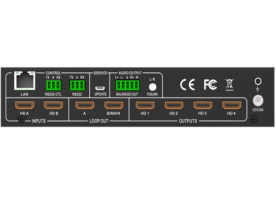 2イン4アウト 2x4Hdmi スプリッタ ビデオ壁アダプタ 2x2 ビデオ壁コントローラ - 4k