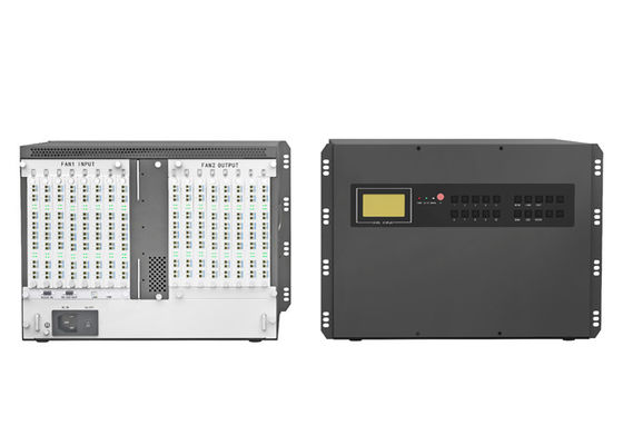 17 スロット ファイバー Kvm 送信機と受信機 ノード Kvm 光ファイバー