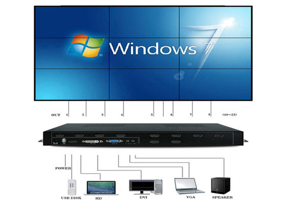 1080P VGAのビデオ壁プロセッサ2x2 3X3 3x2 4x2からの9のHDMI 1