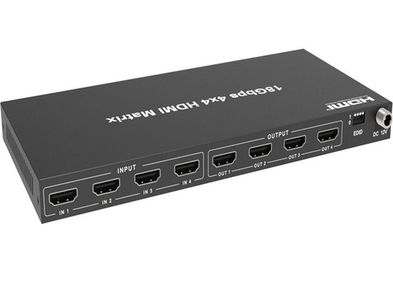 18Gbps 4k HDMI HDCP 2.2の4x4ビデオ スイッチャの金属のエンクロージャ