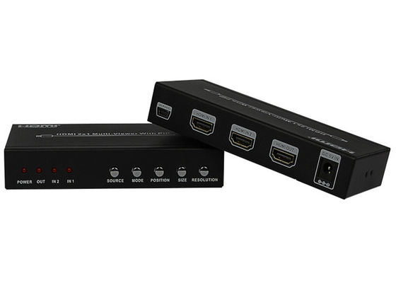 DC 5V 1AのピップHDMI 2x1 マルチビューアーの女性のタイプ入出力港