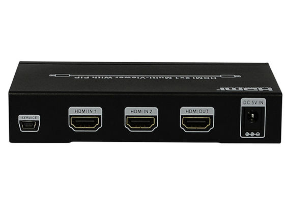 DC 5V 1AのピップHDMI 2x1 マルチビューアーの女性のタイプ入出力港