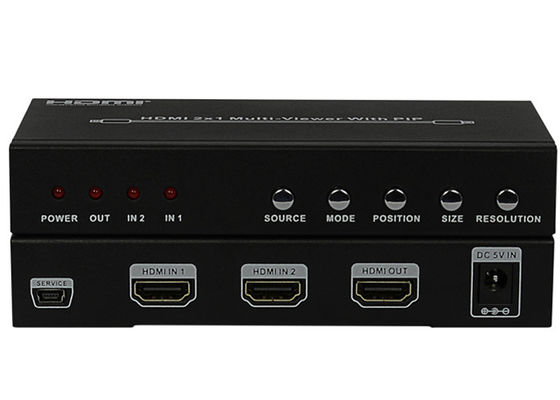 DC 5V 1AのピップHDMI 2x1 マルチビューアーの女性のタイプ入出力港