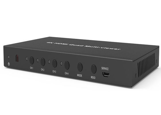 4 x HDMIの入力および1 x HDMIの出力との黒いHDCP 1.4 4K 4×1のクォードHDMI Multiviewer