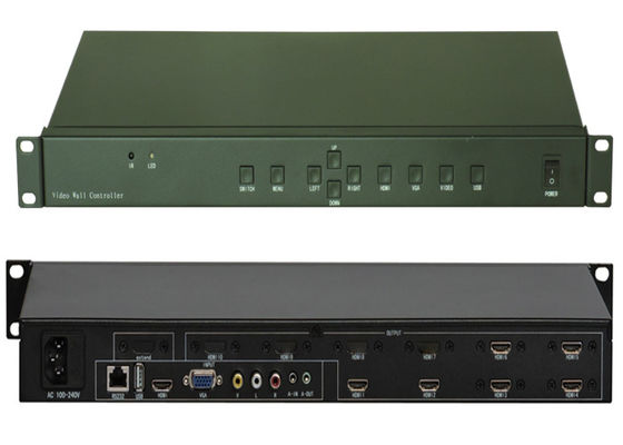 3x2 LCDのRS232制御1入れられた6出力が付いているビデオ壁のコントローラー