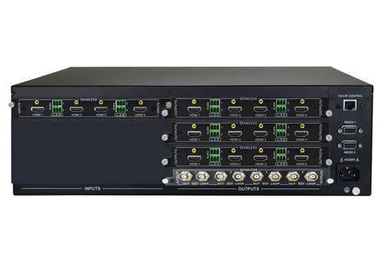 4 Hdmiのモジュラー4K UHDのビデオ マトリックスのスイッチャはSDIの出力を入れた