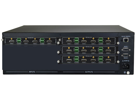 IRのイーサネットRS232制御を用いるモジュラー4x12ビデオ マトリックスのスイッチャ