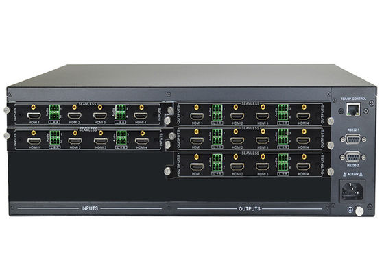 継ぎ目が無い8x16モジュラー4k HDMIのビデオ マトリックスのスイッチャHDCP