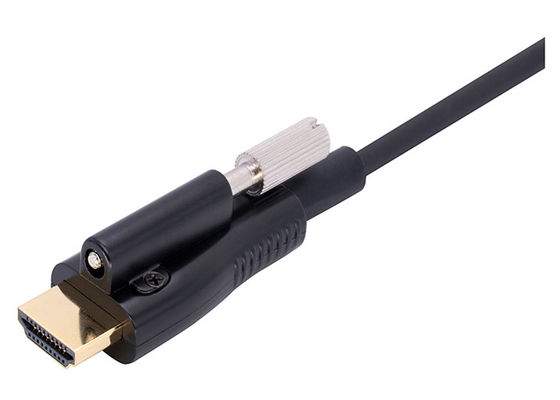 ねじサポート18G極度の速度のEMI RFI HDMIの光ファイバケーブル