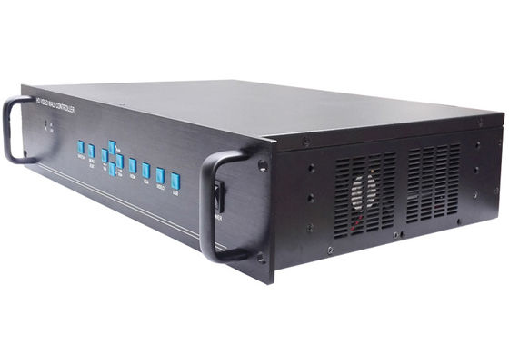 黒い1080P HDMI 1U LCDのビデオ壁のコントローラー1は12出力を入れた