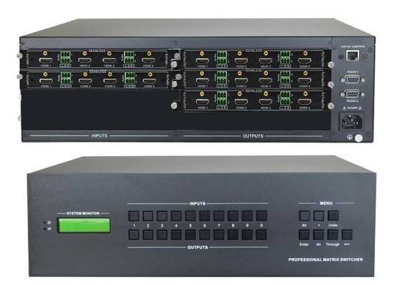8 CH 4k HDMIは16 CH 4k Hdmiの出力壁に取り付けられたのビデオ マトリックスのスイッチャを入れた