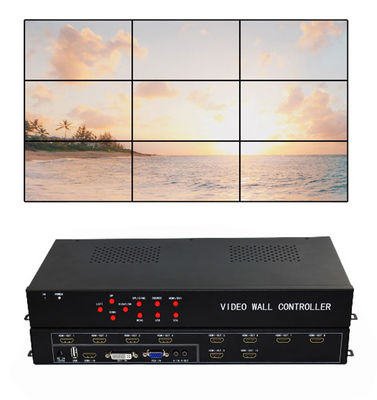 ビデオ マトリックス3x3 TVの9つのスクリーンが付いているビデオ壁のコントローラーからの9のFCCのセリウムRohs 1