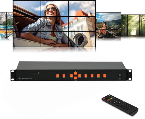 RS232 9CH LCDの9台のTVの接続のためのビデオ壁のコントローラー3x3 2x4 4x2 HDMI DVI VGA USB