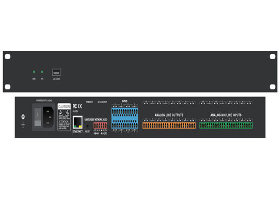 8 dspの健全なディジタル信号プロセッサを処理する入力8出力可聴周波プロセッサのオーディオ信号