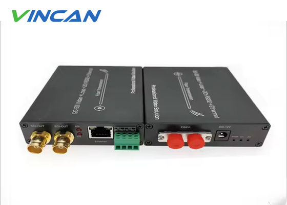 12G SDI 圧縮されていない 4K ビデオファイバー エクステンダー リアルタイム UHD オプティカル 送信