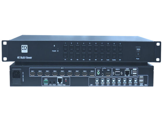 Multiviewおよび計数装置が付いているWinlink WL-0901M 9x1 4K HDMIの継ぎ目が無いスイッチャ