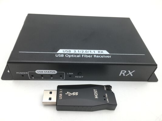 USB 3.0 ファイバーオプティック拡張子 300m 距離,5 Gbps スピード,4 ポート USB ハブ