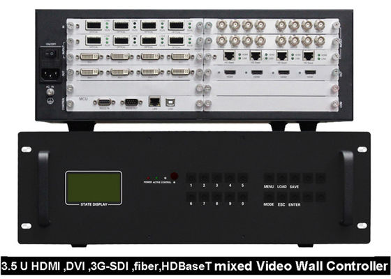 顧客用HDMI DVIのビデオ壁のコントローラー3G SDI繊維HDBaseTは混合した