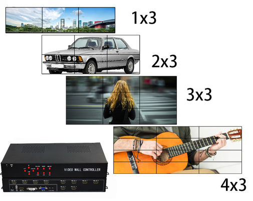 1つHDMI 3x3 LCD 9つのスクリーンが付いているビデオTVの壁のコントローラーからの9の8つの出口/1に付き